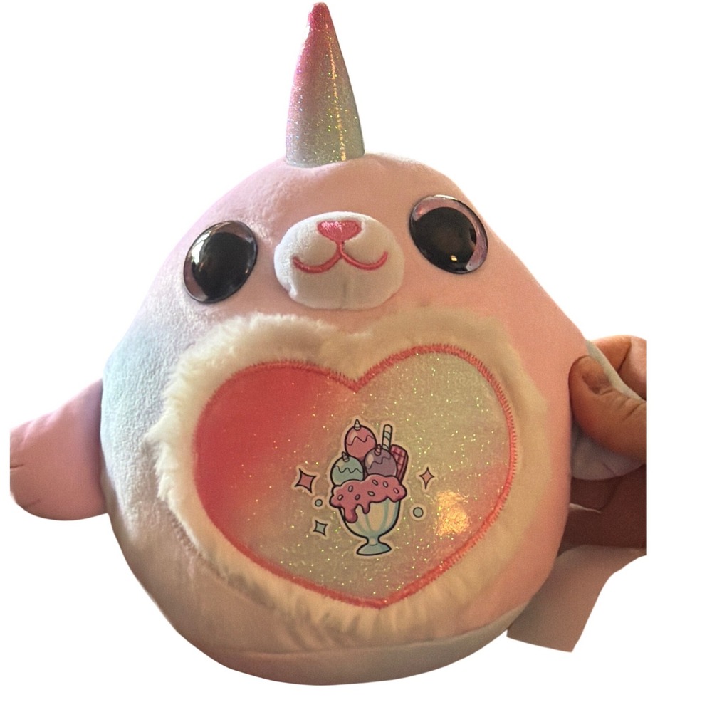 Rainbowcorn Plush Bear Unicorn Kids White Pink ice cream Zuru